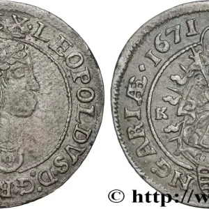 HONGRIE 6 Kreuzer Léopold Ier d’Autriche 1671 Kremnitz fwo_853214 Monde Réduction