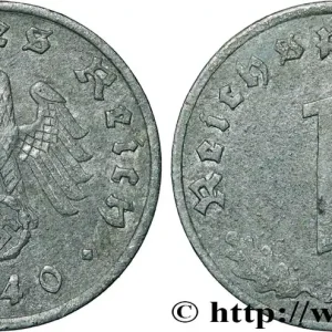 Authentique ALLEMAGNE 1 Reichspfennig aigle et swastika 1940 Berlin fwo_854462 Monde