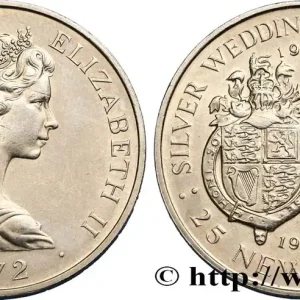 Acheter Direct GIBRALTAR 25 New Pence Noces d’argent 1972 fwo_417878 Monde