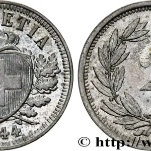 Seulement Aujourd’hui SUISSE 2 Centimes (Rappen) croix suisse 1944 Berne - B fwo_816179 Monde