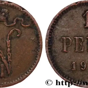 Achetez Aujourd’hui FINLANDE 1 Penni monogramme Tsar Nicolas II 1907 fwo_820372 Monde