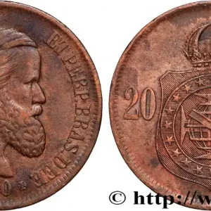 BRÉSIL 20 Réis Pierre II 1870 fwo_821272 Monde Offre Limitée