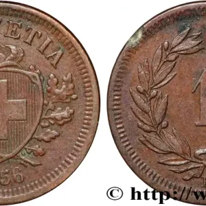 SUISSE 1 Centime (Rappen) 1856 Paris fwo_835881 Monde Nouveauté