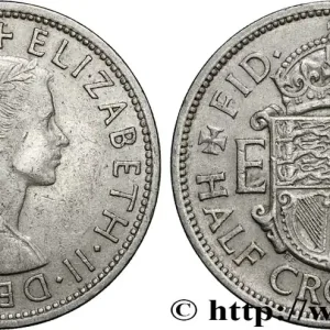 ROYAUME-UNI 1/2 Crown Élisabeth II 1956 fwo_852463 Monde Achat Immédiat