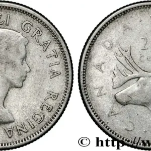 CANADA 25 Cents Elisabeth II 1964 fwo_854180 Monde Super Prix