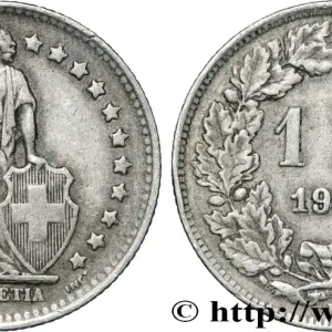 SUISSE 1 Franc Helvetia 1945 Berne fwo_854206 Monde Prix Cassé