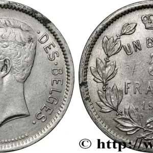 BELGIQUE 1 Belga - 5 Franc Albert Ier légende Française 1933 fwo_854207 Monde Must-Have