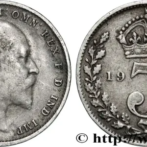Paiement Sécurisé ROYAUME-UNI 3 Pence Édouard VII 1908 fwo_854217 Monde