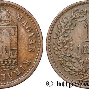 HONGRIE 1 Krajczar emblème couronné 1885 Kremnitz fwo_854222 Monde Produit De Marque