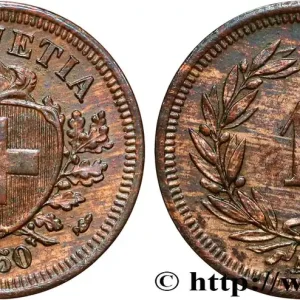 SUISSE 1 Centime (Rappen) 1850 Paris fwo_854296 Monde Premium