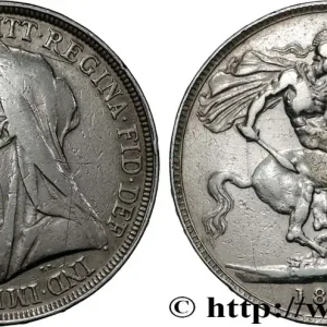 ROYAUME-UNI 1 Crown Victoria “Old Head” an LVIII 1895 fwo_854301 Monde Marque