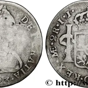 PÉROU 2 Reales Charles IIII d’Espagne IJ 1793 Lima fwo_854316 Monde Gros Lot