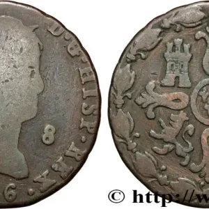 Paiement Sécurisé ESPAGNE 8 Maravedis Ferdinand VII 1826 Ségovie fwo_854606 Monde