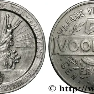 BELGIQUE 5 Frank nécessité ville de Gand (Gent) contremarquée 1921 Gand (Gent) fwo_854628 Monde Pas Cher