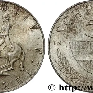 Solde AUTRICHE 5 Schilling cavalier sur un cheval Lippizan 1964 fwo_854685 Monde