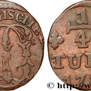 ALLEMAGNE - JULIERS-BERG 1/4 Stuber Duché de Jülich-Berg monogramme de Carl Théodore de Bavière 1784 Düsseldorf fwo_852941 Monde Promotion Saisonnière