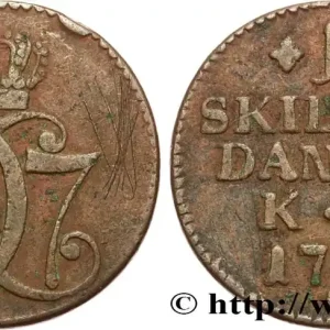 Pas Cher DANEMARK 1 Skilling Christian VII 1771 Copenhague fwo_638509 Monde
