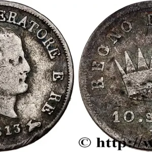 ITALIE - ROYAUME D'ITALIE - NAPOLÉON Ier 10 soldi 1813 Milan fwo_711921 Monde Bon Marché