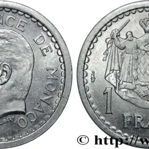 MONACO 1 Franc Louis II (1943) Paris fwo_736602 Monde Gros Lot