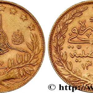 TURQUIE 100 Kurush Sultan Mohammed V Resat AH 1327 An 7 (1909) Constantinople fwo_809955 Monde Meilleur Prix