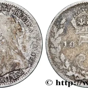 ROYAUME-UNI 3 Pence Victoria buste au voile 1900 fwo_838559 Monde Meilleur Prix