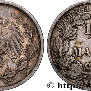 ALLEMAGNE 1/2 Mark Empire aigle impérial 1906 Stuttgart - F fwo_838712 Monde Bon Marché