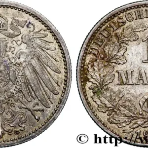 ALLEMAGNE 1 Mark Empire aigle impérial 2e type 1914 Karlsruhe fwo_838768 Monde Offre Exclusive