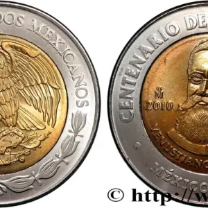 MEXIQUE 5 Pesos Centenaire de la Révolution : aigle / Venustiano Carranza 2010 Mexico fwo_839619 Monde Promotion