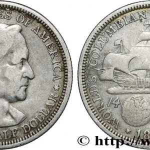 Commande En Gros ÉTATS-UNIS D'AMÉRIQUE 1/2 Dollar Exposition Colombienne de Chicago 1893 Philadelphie fwo_845146 Monde