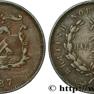 MALAISIE - BORNÉO DU NORD BRITANNIQUE 1/2 Cent 1887 Birmingham fwo_846135 Monde Artisanat