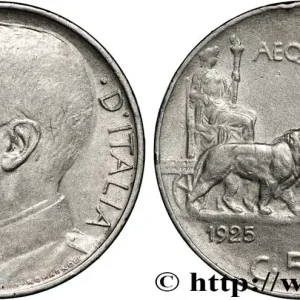 ITALIE 50 Centesimi, tranche lisse 1925 Rome - R fwo_847752 Monde Livraison Gratuite