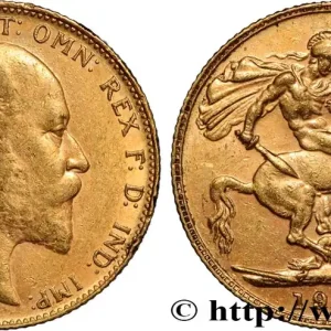 Nouvelle Collection OR, PALLADIUM ET PLATINE INVESTISSEMENT 1 Souverain Édouard VII 1910 Londres fwo_854391 Monde