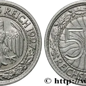ALLEMAGNE 50 Reichspfennig aigle 1927 Stuttgart fwo_855168 Monde Retour Gratuit