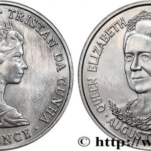 TRISTAN DA CUNHA 25 Pence 80e anniversaire de la reine mère : Elizabeth II / reine mère 1980 fwo_855178 Monde Prix Promo