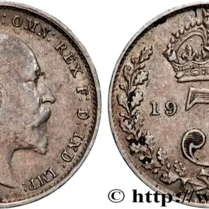 ROYAUME-UNI 3 Pence Edouard VII 1907 fwo_855185 Monde Livraison Express