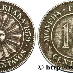 Offre Du Jour PÉROU 10 Centavos Soleil, monnayage provisoire 1879 fwo_430909 Monde