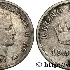 ITALIE - ROYAUME D'ITALIE - NAPOLÉON Ier 15 Soldi 1808 Milan - M fwo_544904 Monde Commander Vite