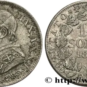 Populaire VATICAN ET ÉTATS PONTIFICAUX 10 Soldi Pie IX an XXII 1867 Rome fwo_638499 Monde