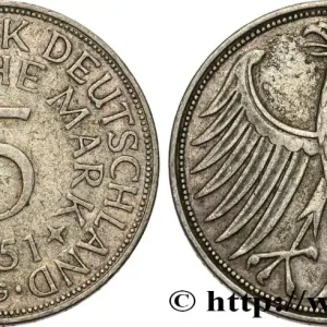 Offre Exclusive ALLEMAGNE 5 Mark aigle 1951 Karlsruhe fwo_638530 Monde