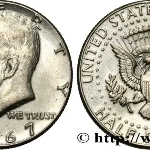 ÉTATS-UNIS D'AMÉRIQUE 1/2 Dollar Kennedy 1967 Philadelphie fwo_642598 Monde Promotion