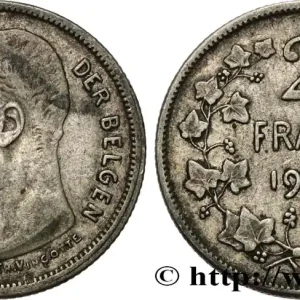 Prix Choc BELGIQUE 2 Frank (Francs) Léopold II légende flamande 1909 fwo_642985 Monde
