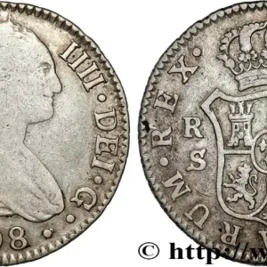 Certifié ESPAGNE 2 Reales Charles IV 1808 Séville fwo_829989 Monde