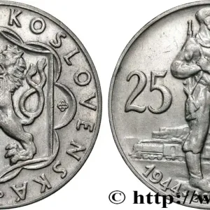 TCHÉCOSLOVAQUIE 25 Korun 10e anniversaire du soulèvement slovaque 1954 fwo_843087 Monde Offre Limitée