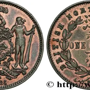 MALAISIE - BORNÉO DU NORD BRITANNIQUE 1 Cent Compagnie britannique du Nord-Bornéo 1885 Birmingham fwo_846058 Monde Dernière Chance