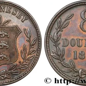 Paiement Sécurisé GUERNESEY 8 Doubles armes du baillage de Guernesey 1874 Heaton fwo_846294 Monde