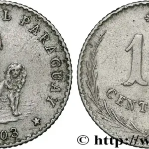 PARAGUAY 10 Centavos lion et pique surmontée d’un bonnet phrygien 1903 Buenos Aires fwo_846344 Monde Expédition Rapide