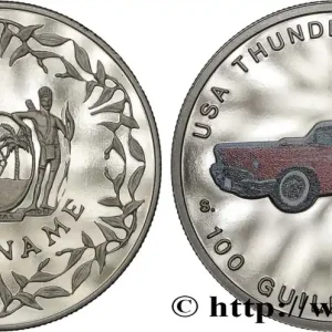 SURINAM 100 Guilders Proof Ford Thunderbird 1957 1996 fwo_848831 Monde Tendance