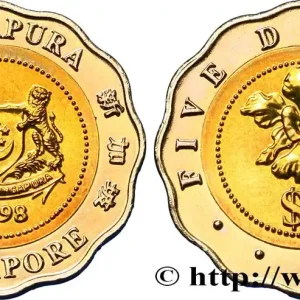 Livraison Gratuite SINGAPOUR 5 Dollars Orchidée Miss Joaquim 1998 Singapour fwo_849947 Monde