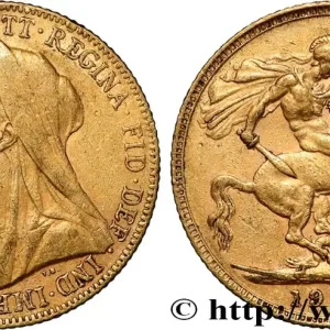 Dernier Modèle OR, PALLADIUM ET PLATINE INVESTISSEMENT 1 Souverain Victoria vieille tête 1900 Londres fwo_854377 Monde