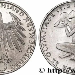 Livraison Mondiale ALLEMAGNE 10 Mark Proof XXe J.O. Munich : basket-ball et canoeing 1972 Karlsruhe fwo_854516 Monde
